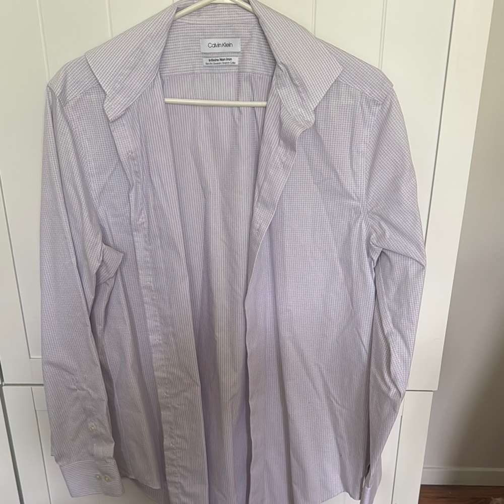 Calvin Klein Lavender Button-Up Shirt